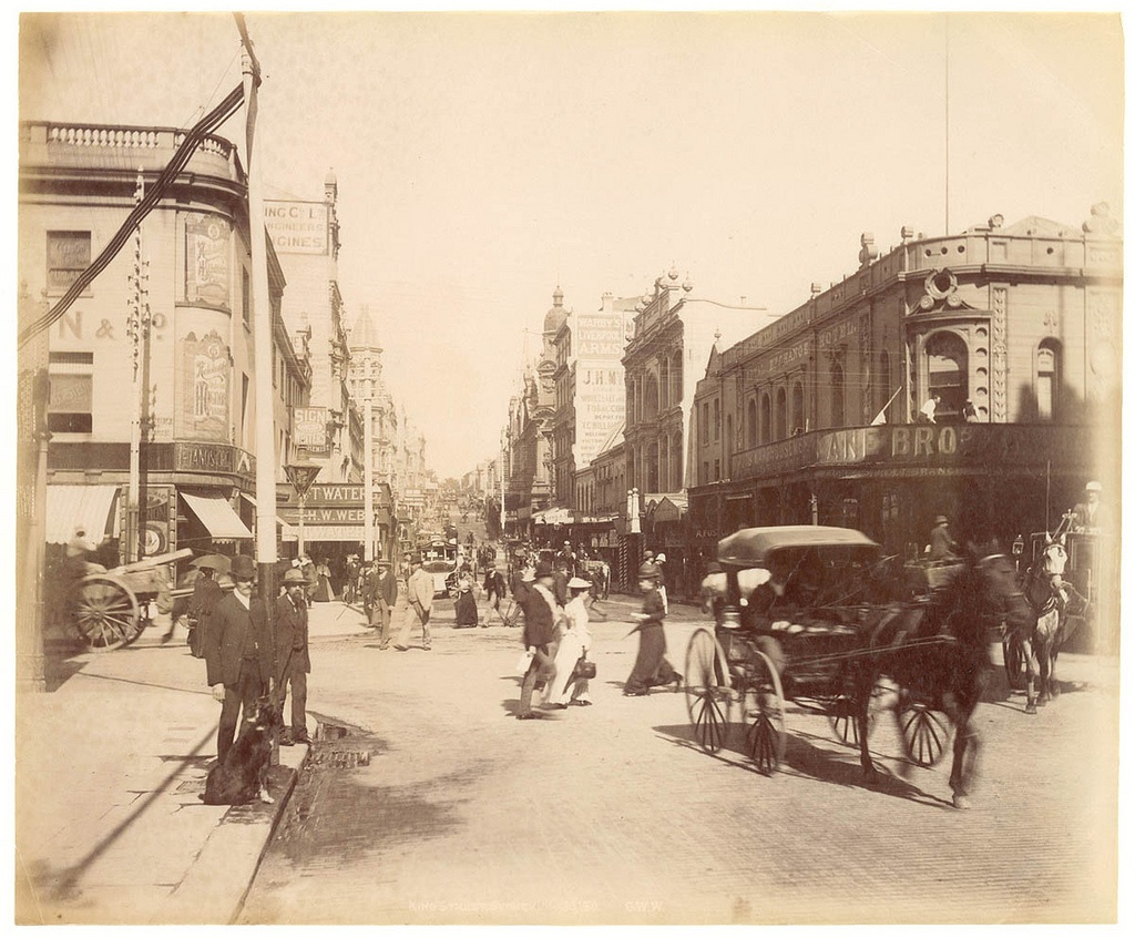 King St, Sydney from Fred Hardie - Photographs of Sydney, Newcastle, New South Wales and Aboriginals for George Washington Wilson & Co., 1892-1893