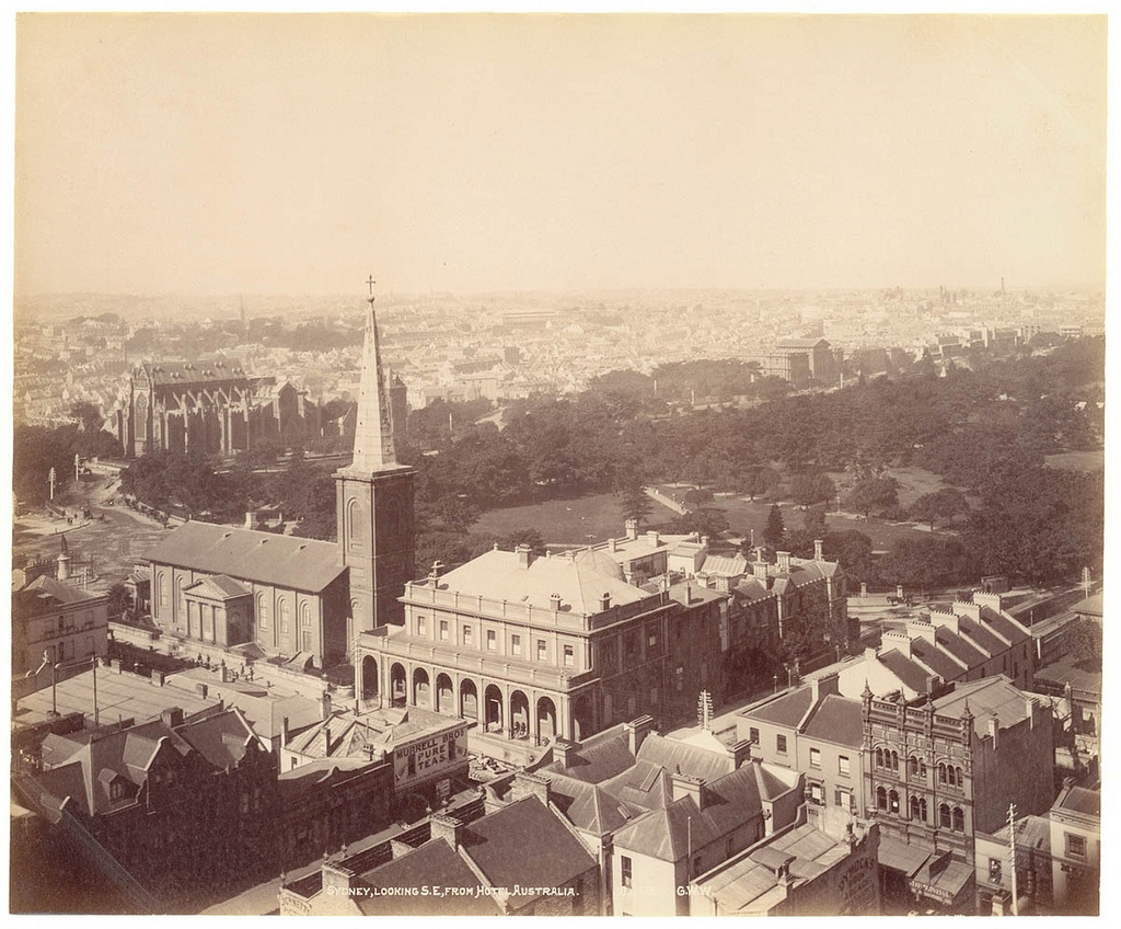 Sydney, looking southeast, from Hotel Australia, 1892-1893 / photographer Fred Hardie for g. W. Wilson & Co. of Aberdeen Scotland