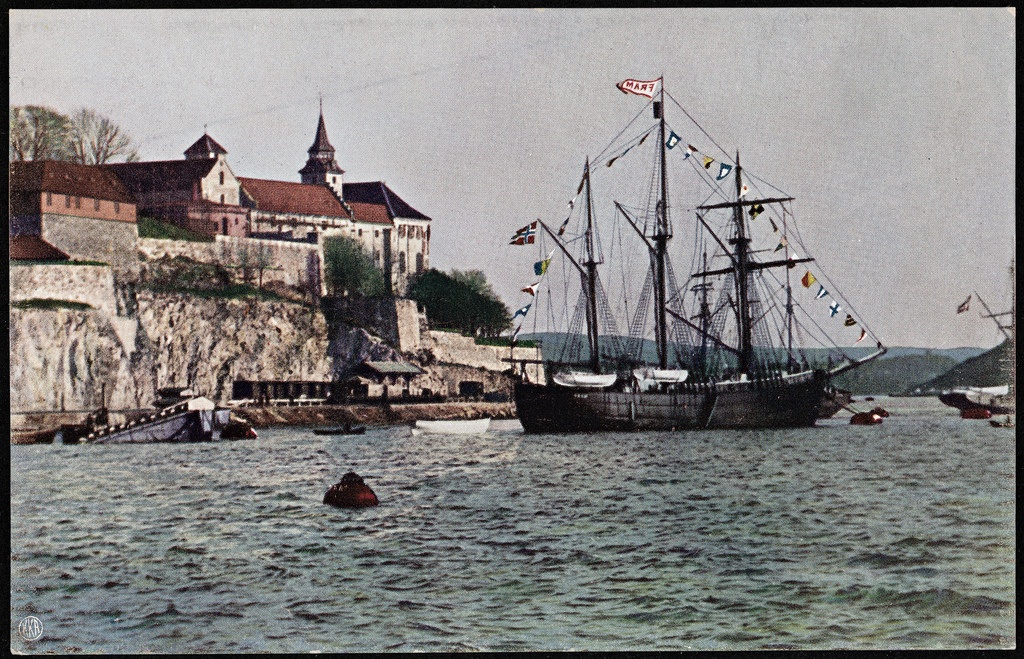 "fram" leads Akershus festning, May 1910