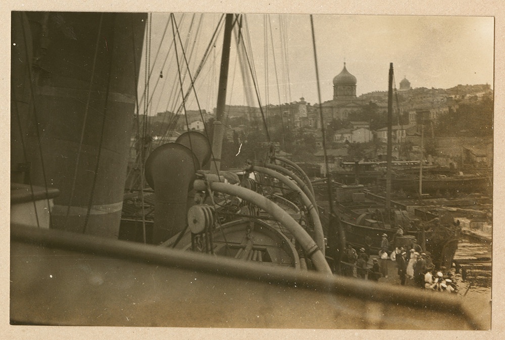 [arriving by boat in Sevastopol]