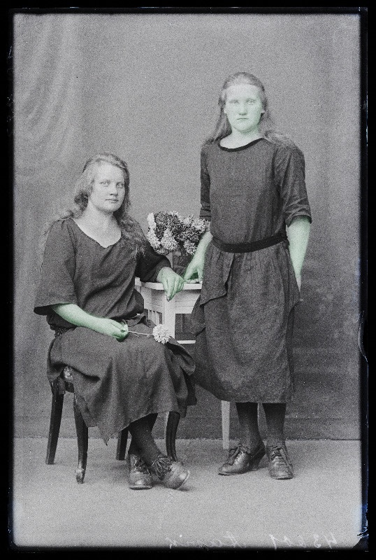 Kaks naist, (foto tellija Aavik).