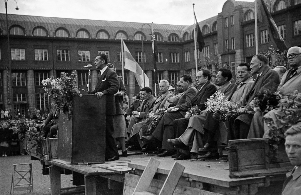 Demonstration at Railway Tower