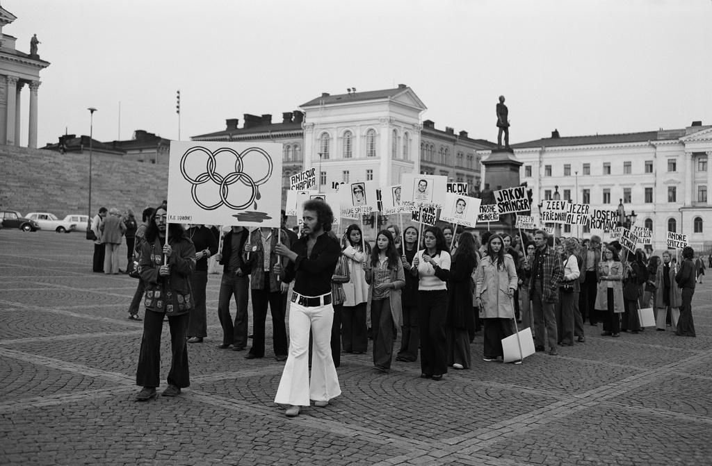 Remembrance for the Israeli athletes shot at the Munich Olympics by the Senate