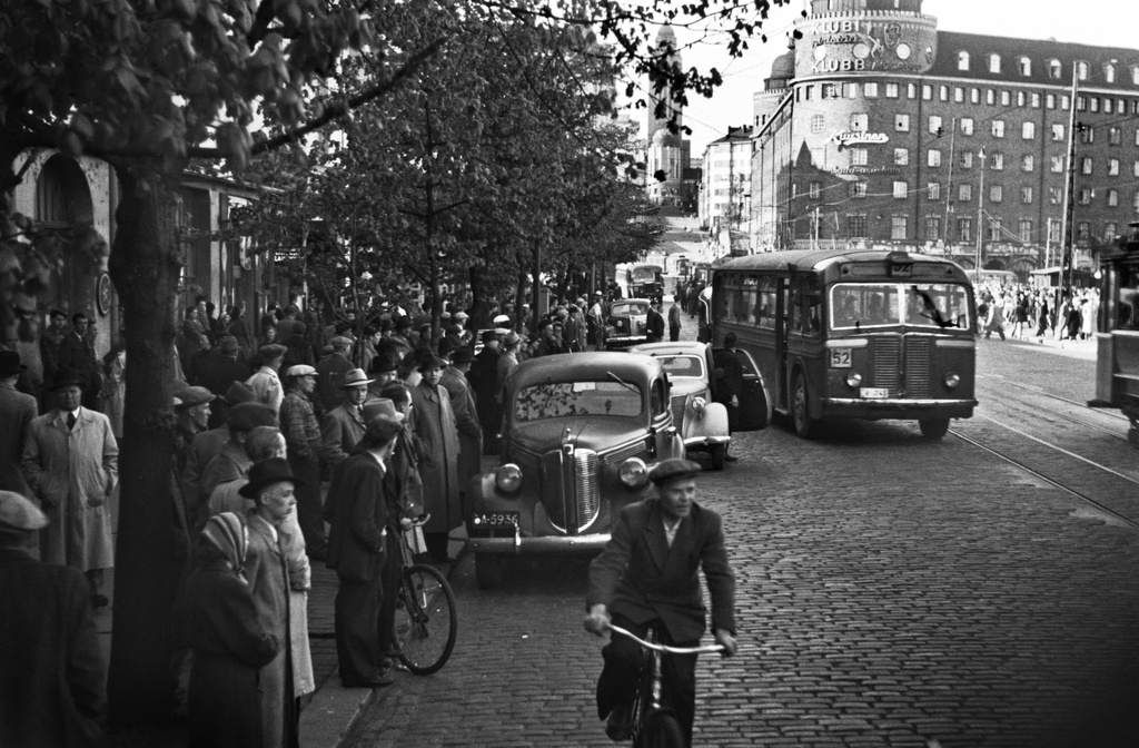 Communist Demonstration at Hakaniementor following the dismissal of Minister Yrjö Leino