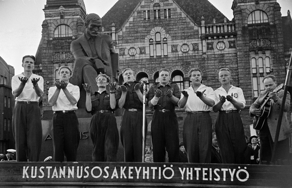 Demonstration at Railway Tower