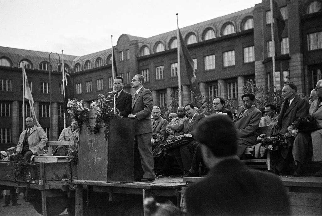 Demonstration at Railway Tower