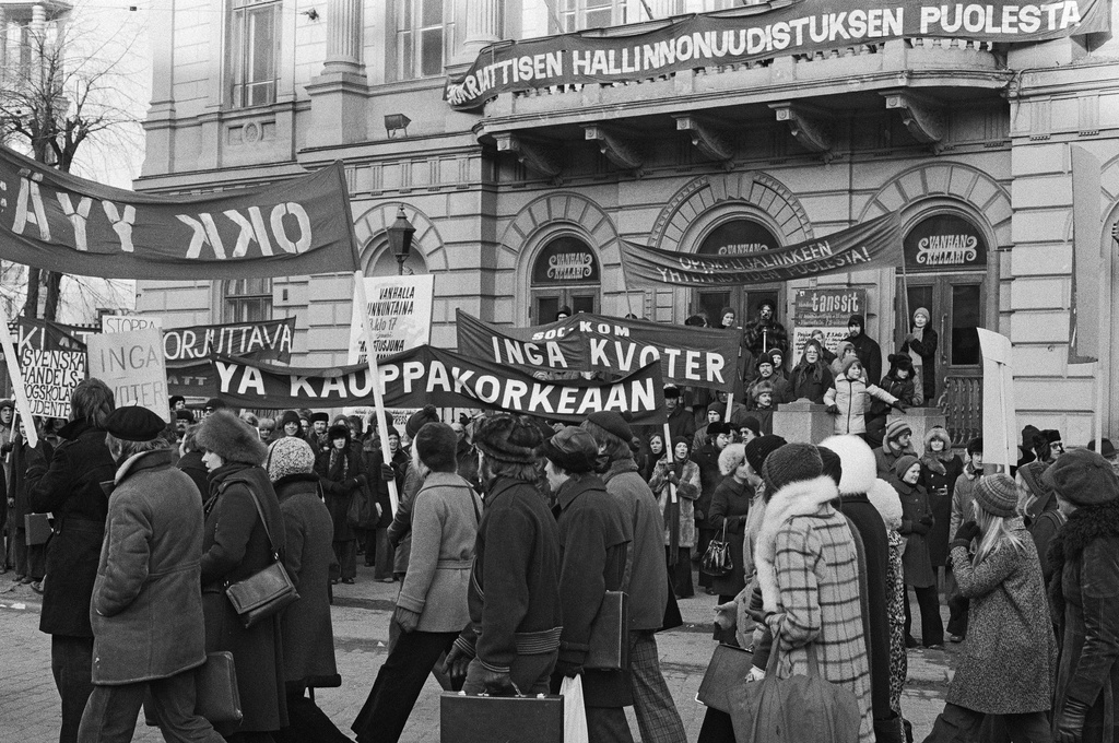 Demonstration in which the student movement required general and equal voting rights (syy) as a criterion for the selection of administrative bodies of universities and higher education institutions