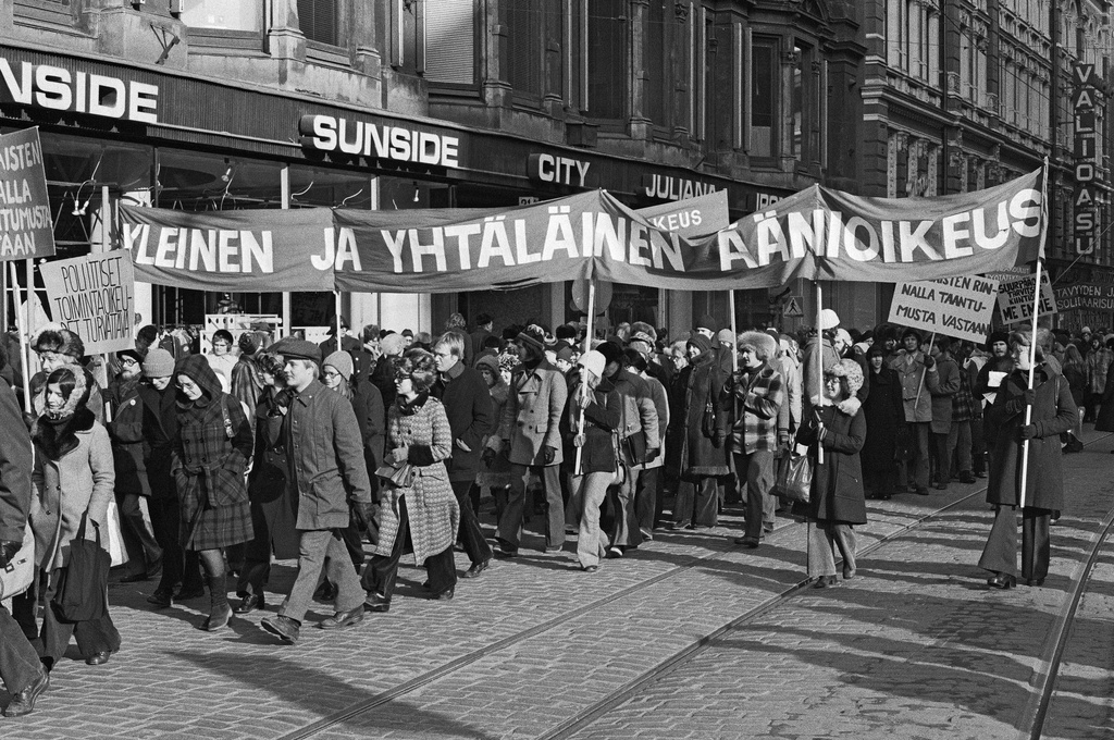 Demonstration in which the student movement required general and equal voting rights (syy) as a criterion for the selection of administrative bodies of universities and higher education institutions