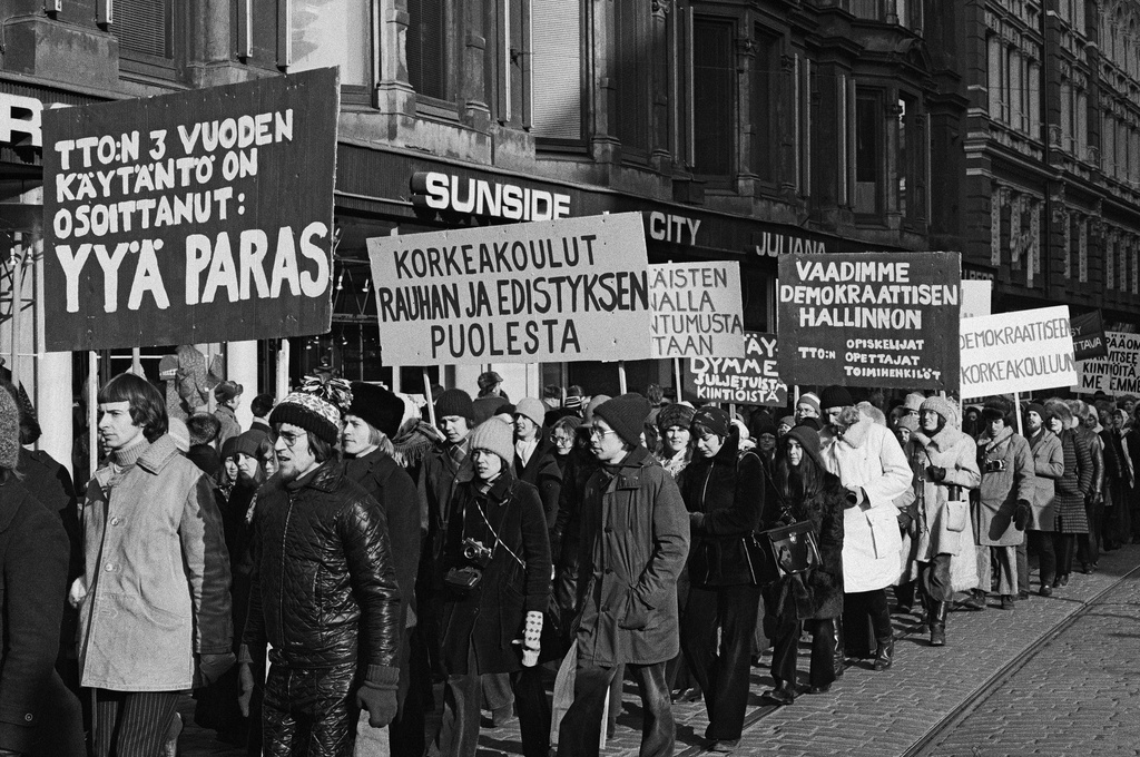 Demonstration in which the student movement required general and equal voting rights (syy) as a criterion for the selection of administrative bodies of universities and higher education institutions