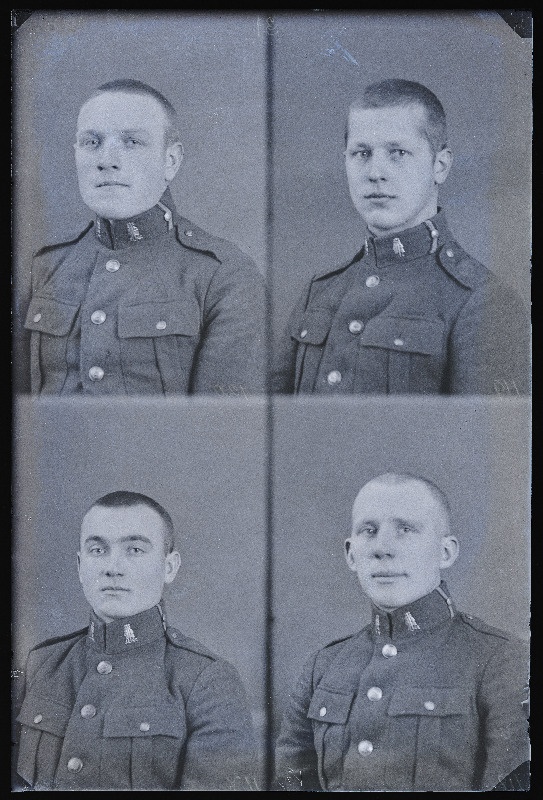 Sõdurite passipildid, (negatiiv ilmutatud 30.09.1927).