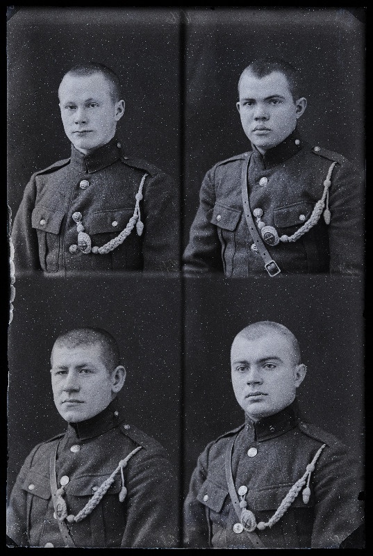 Sõdurite passipildid, (negatiiv ilmutatud 30.09.1927).