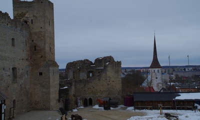 Rakvere, vaade Vallimäelt linnale rephoto