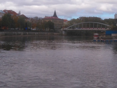 Tartu harbour with stone bridge : Jurjew : Embach mit Steinbrücke rephoto