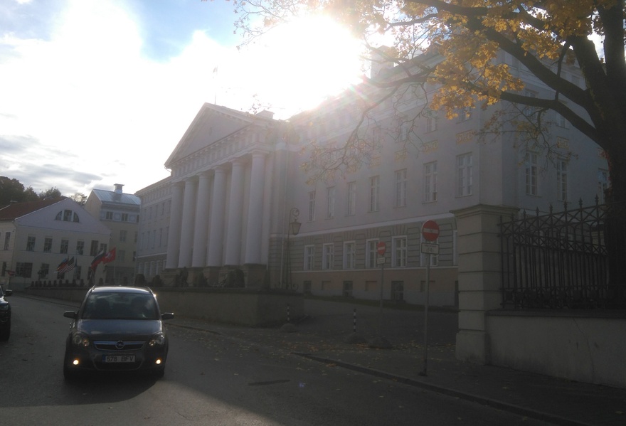 Main building of the University of Tartu, view. Architect Johann Wilhelm Krause rephoto