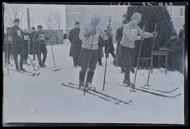 Üleriiklikud politsei- ja kaitsejõudude suusavõistlused Viljandis, (negatiiv ilmutatud 22.02.1931).