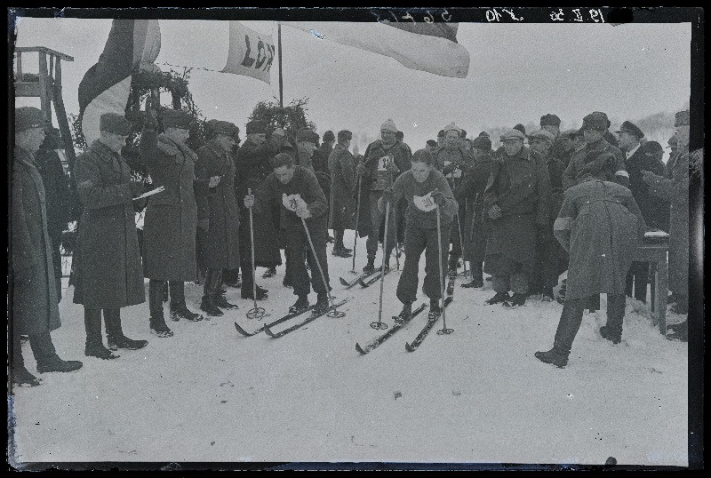 Üleriiklikud politsei- ja kaitsejõudude suusavõistlused Viljandis, (negatiiv ilmutatud 22.02.1931).