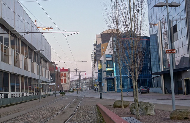 The corner of Tartu mnt and Maneeži Street rephoto