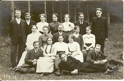 foto, Koeru haridusseltsi näitlejad ja laulukoor 1912.a.