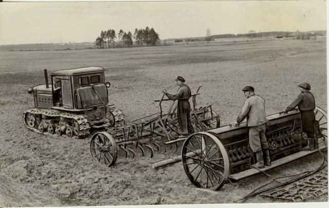 foto, kevadkülv Edasi kolhoosis 1953.a.