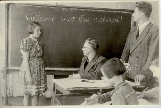 foto, eksam Koeru kooli VI klassis 1950.a.