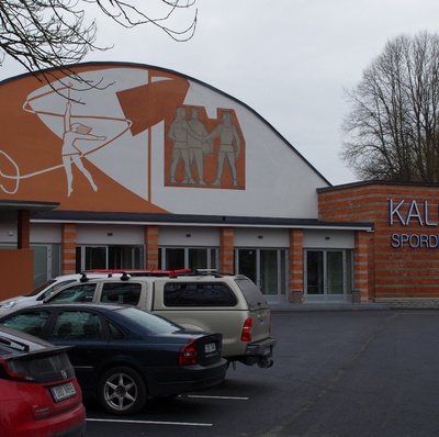 Kalevi spordihall, vaade peasissepääsule. Arhitektid Uno Tölpus, Olga Kontšajeva, Peeter Tarvas rephoto