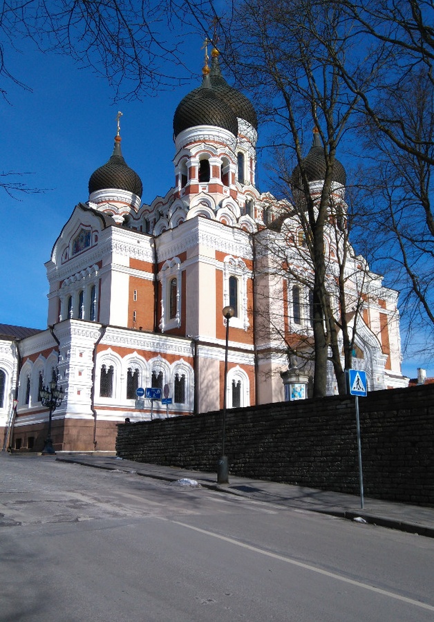 Aleksander Nevski peakirik Tallinnas, hoone vaade. Arhitekt Mihhail Preobraženski rephoto