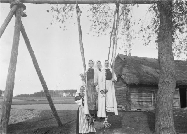 Women singing in the village hall