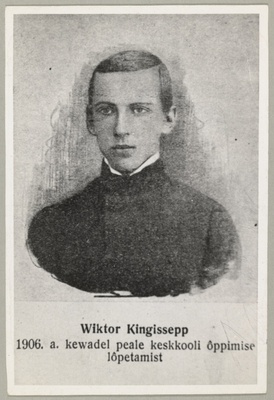 Viktor  Kingissepp 1906.a. kevadel peale keskkooli õppimise lõpetamist.  duplicate photo