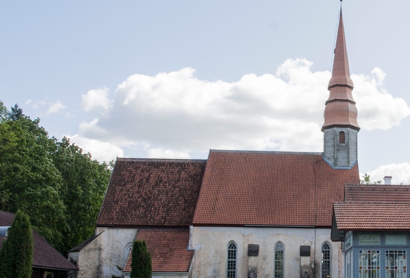 Vaade Palamuse kirikule pastoraadi esiselt rephoto
