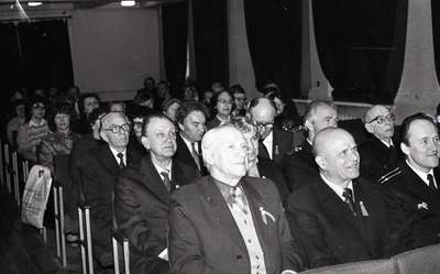 Eesti Riikliku Meremuuseumi teaduskonverents, vaade saali, Rudolf Remmelt, Leo Piik Meresõprade ringist, Georg Rosenberg Kroonlinnast, seotud jäämurdjaga "Volõnets"  similar photo