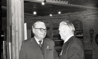 Eesti Riikliku Meremuuseumi teaduskonverentsist osavõtjaid muuseumis näituse avamisel, Herman Sepp ja Edmund Russow  similar photo