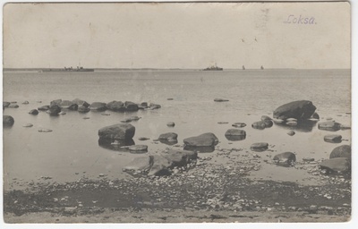 Vaade Hara lahele. Taamal vasakul hävitaja "Lennuk", suurtükilaev "Lembit" ja 2 kuunarit  duplicate photo