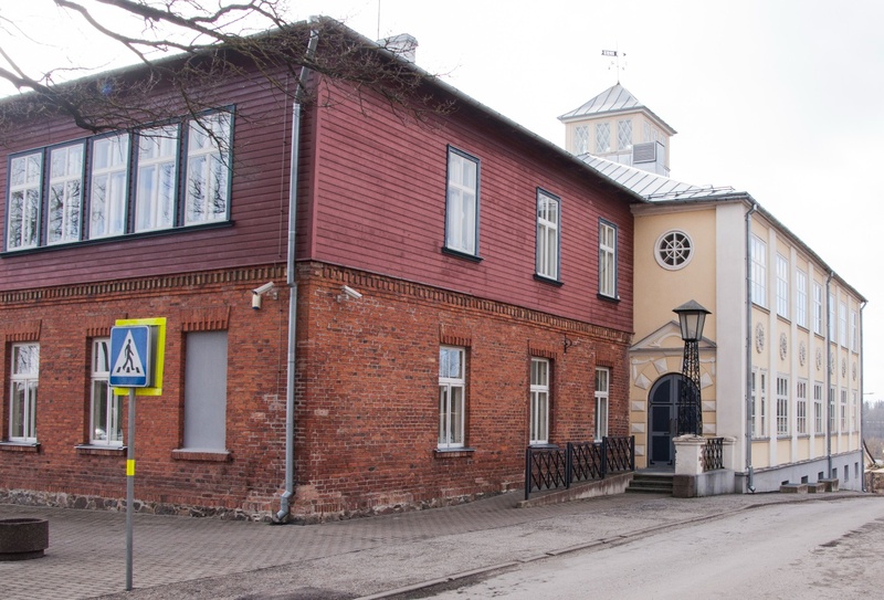 foto, Viljandi, Jakobsoni tn 42, I Keskkool, 1961, foto E. Veliste rephoto