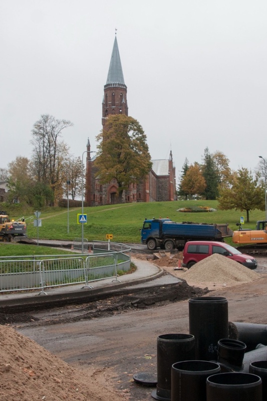 Vaade Pauluse kirikule Vaksali tänavalt. rephoto