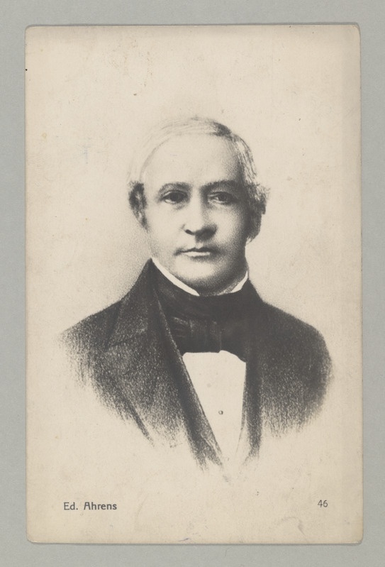 Postkaart. Portree: Eduard Ahrens (1803-1863)