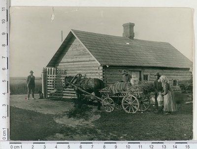Tartu valla Väägvere k., piimavedajad Polska talus 1911  duplicate photo