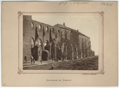 Toomkiriku varemed ja ülikooli raamatukogu - vaade edelast.  duplicate photo