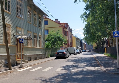 View on the Grand-Lager Street. rephoto