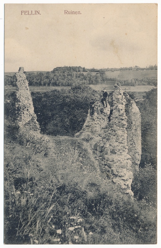 trükipostkaart albumis, Viljandi Kaevumägi, lõunanõlv, järv u 1905, valgustrükk J. Riet, nr. 56