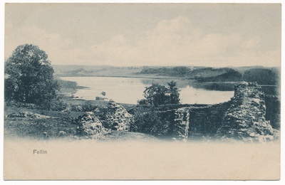 trükipostkaart albumis, Viljandi lossimäed, järv u 1910  duplicate photo