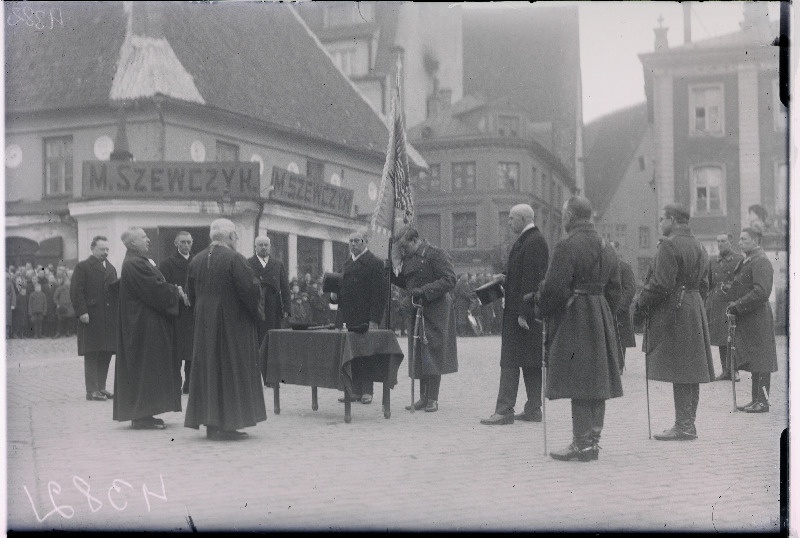 Eesti sõjaväelise organisatsiooni Kaitseliit lipu õnnistamine.