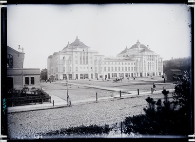 Estonia teatri hoone, tagakülg. Vaade Pärnu mnt-lt.  duplicate photo
