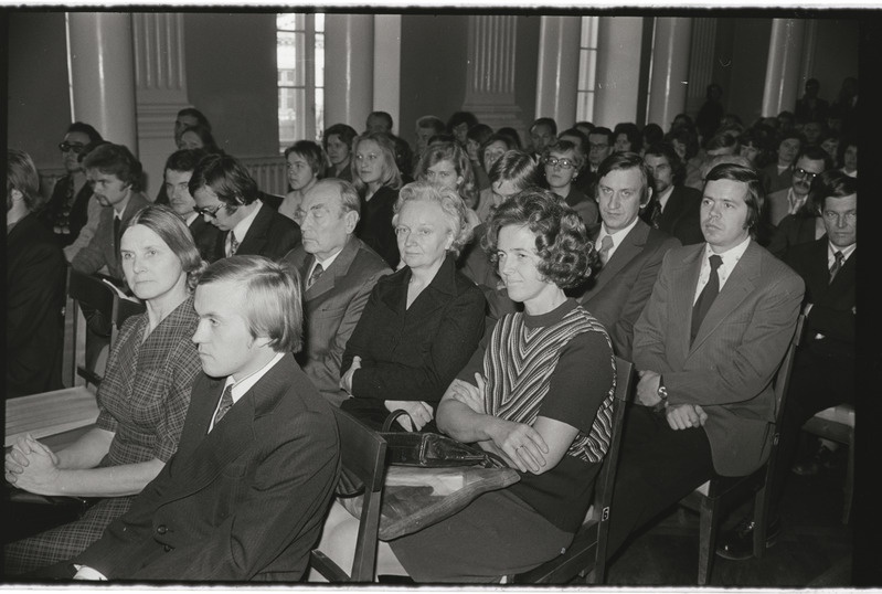 Tartu ülikooli arstiteaduskonna päev ülikooli aulas. 15. oktoober 1976. a.