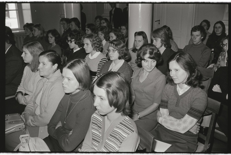 Tartu ülikooli arstiteaduskonna päev ülikooli aulas. 15. oktoober 1976. a.