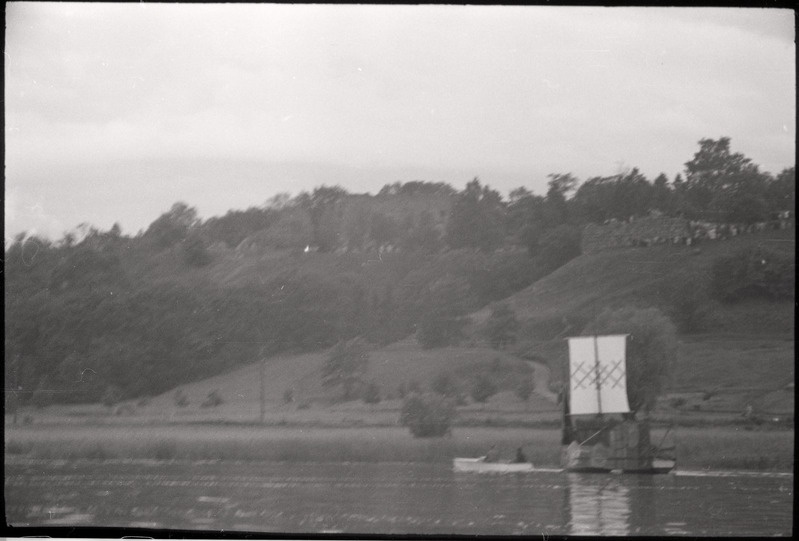 negatiiv, Viljandi, laulupeo veepidu Viljandi järvel, 1960