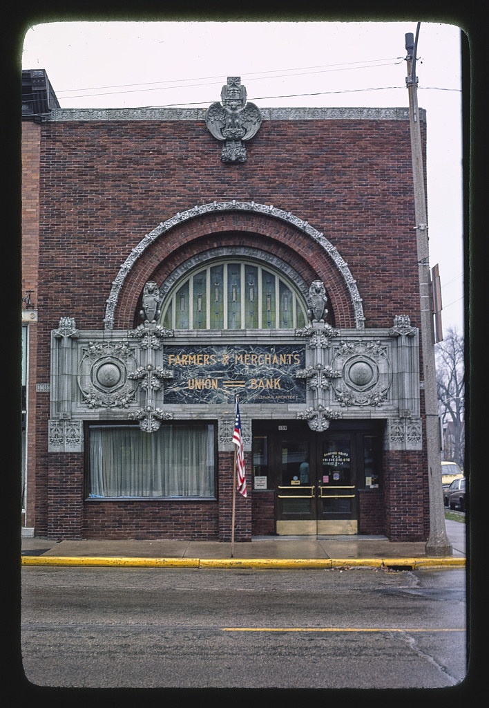 Farmers Bank by Louis Sullivan, West James Street, Columbus, Wisconsin (LOC)