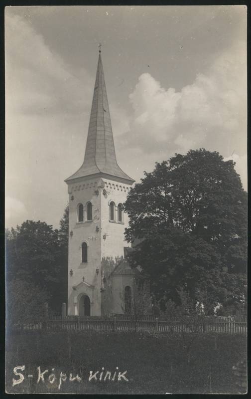 fotopostkaart, Kõpu khk kirik, postitempel 05.07.1935, u 1934