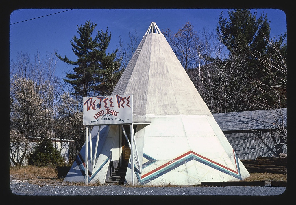 Teepee view 3, Indian Trading Post, Route 9, Lake George, New York (LOC)