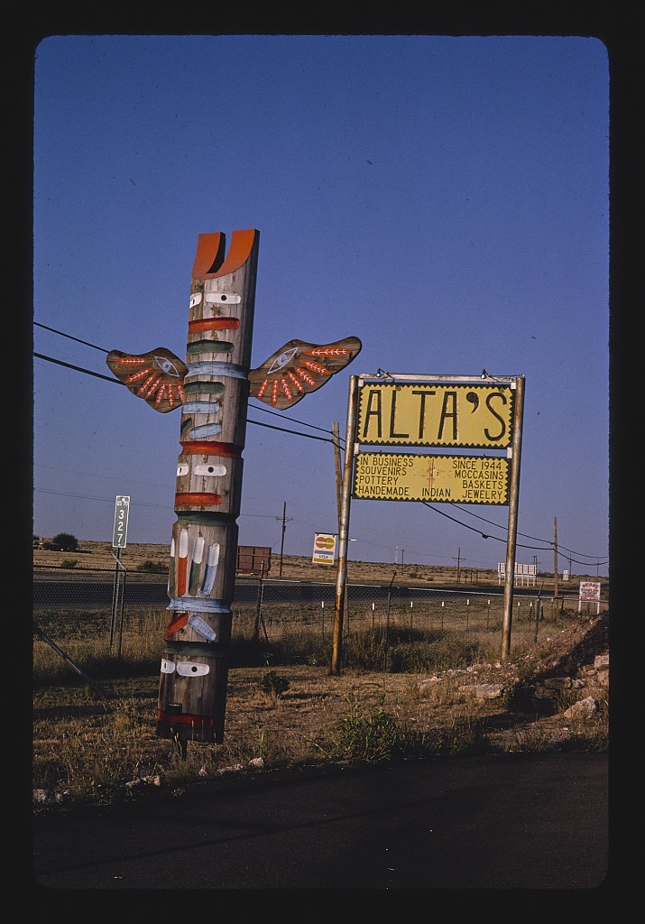 Sign, Alta's Cactus Cave Gift Shop since 1944, Route 70, Roswell, New Mexico (LOC)