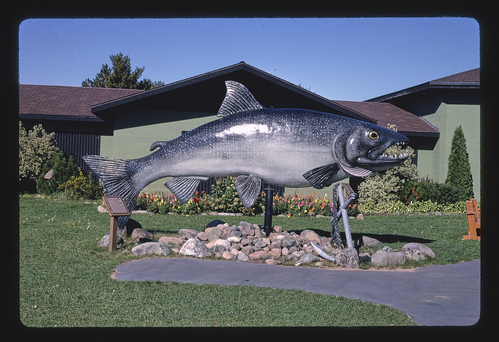 Fish statue, Fishing Hall of Fame, Hayward, Wisconsin, Hayward, Wisconsin (LOC)